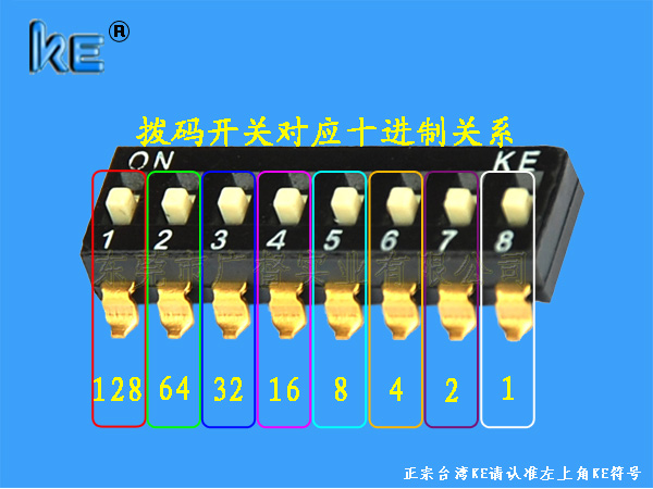 撥碼開關DIP開關二進制-廣督實業有限公司